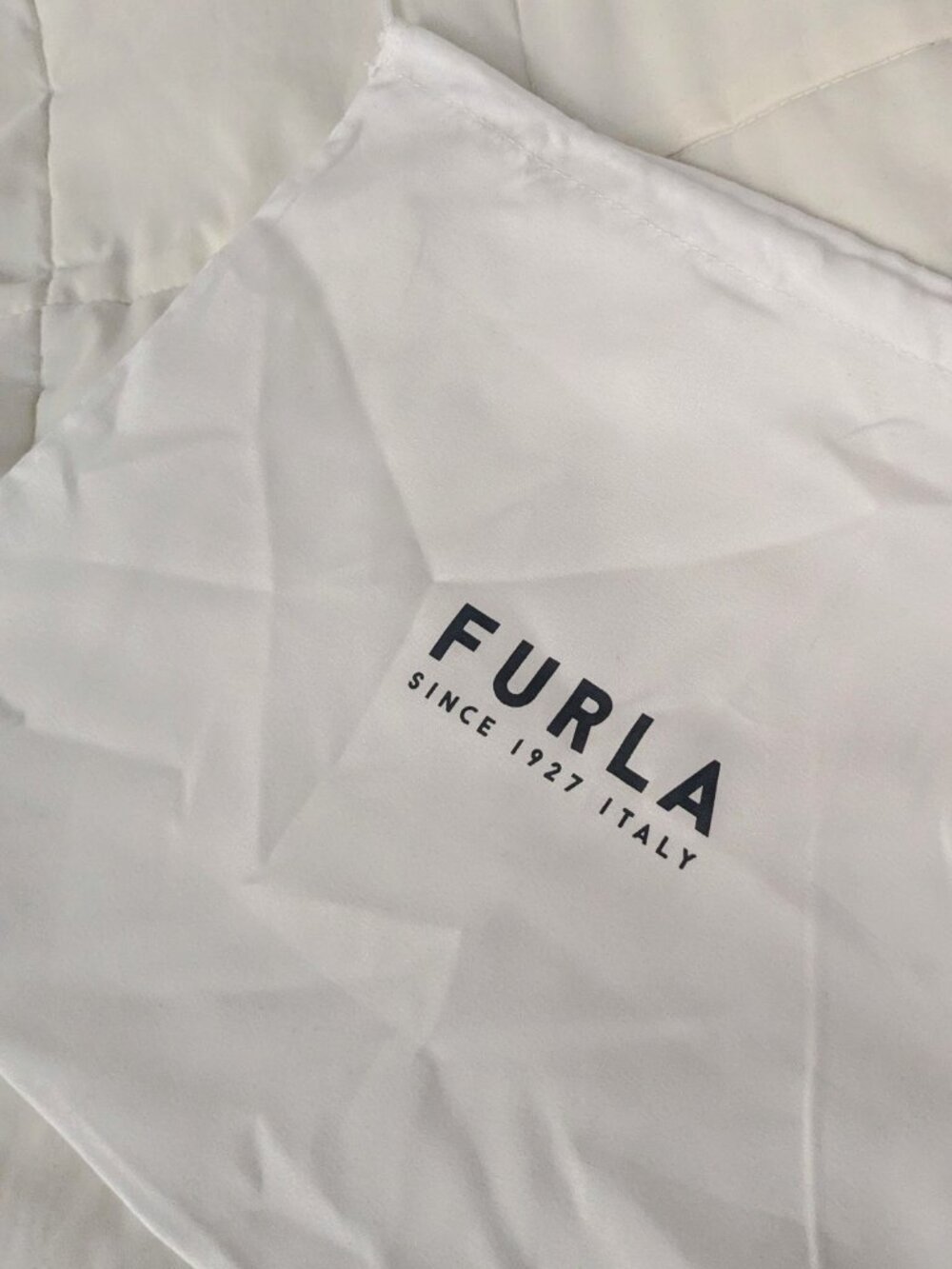Furla Dust Bags White Satin Interior Drawstring Protector Medium Size Available - Picture 8 of 8